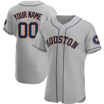 Authentic Custom Men's Houston Astros Gray Road Jersey