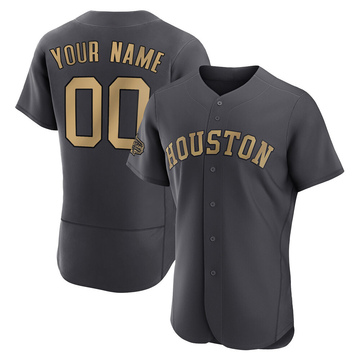 Game Custom Men's Houston Astros Charcoal Authentic 2022 All-Star Jersey