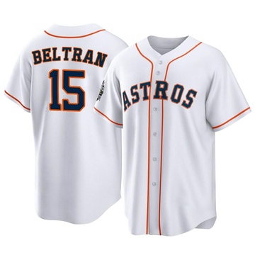 Men's Carlos Beltran Houston Astros Replica White Home Cooperstown