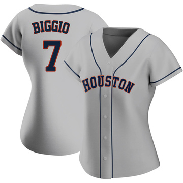 Women's Craig Biggio Houston Astros Replica Black Holographic Alternate  Jersey