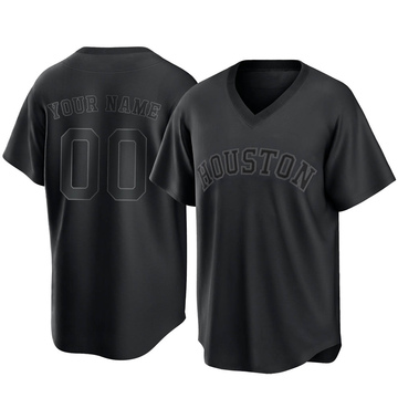 Replica Custom Men's Houston Astros Black Pitch Fashion Jersey