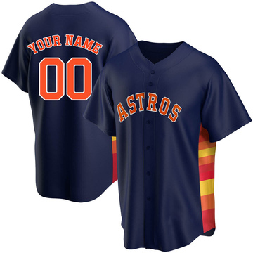 Replica Custom Youth Houston Astros Navy Alternate Jersey