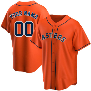 Replica Custom Youth Houston Astros Orange Alternate Jersey