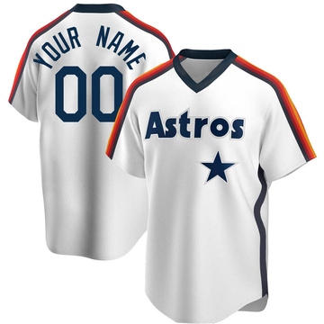 Replica Custom Youth Houston Astros White Home Cooperstown Collection Team Jersey