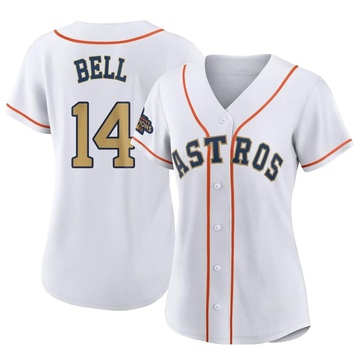 Derek Bell Houston Astros Women's Backer Slim Fit T-Shirt - Ash