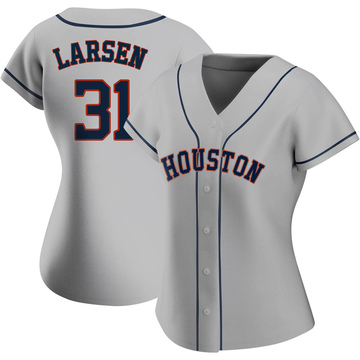Youth Don Larsen Houston Astros Replica Orange Alternate Jersey