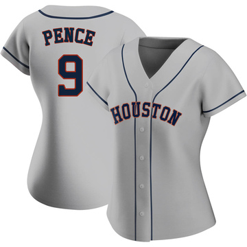 9 HUNTER PENCE Houston Astros MLB OF White PS Throwback Jersey