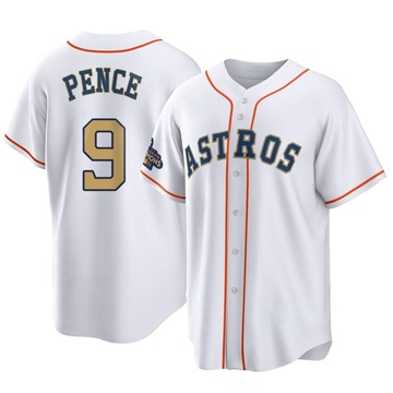 9 HUNTER PENCE Houston Astros MLB OF White PS Throwback Jersey