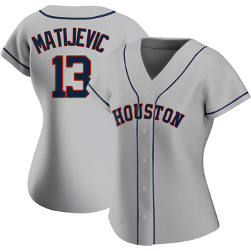 Men's J.J. Matijevic Houston Astros Replica White Home Cooperstown  Collection Team Jersey