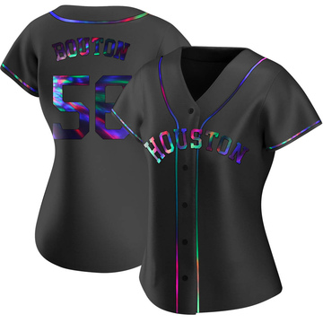 Jim Bouton Women's Houston Astros Pitch Fashion Jersey - Black