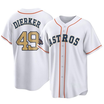 Larry Dierker Houston Astros Men's Navy Backer Long Sleeve T-Shirt 