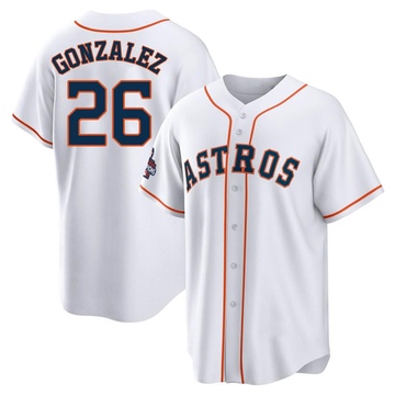 Luis Garcia #77 Houston Astros 2023 Season White AOP Baseball Shirt Fanmade