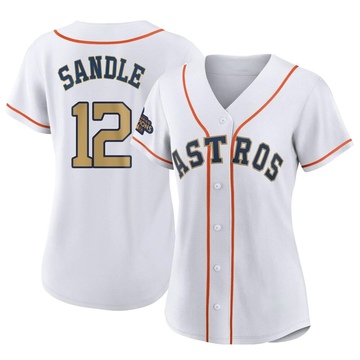 Replica Michael Sandle Women's Houston Astros Gold White 2023 Collection Jersey