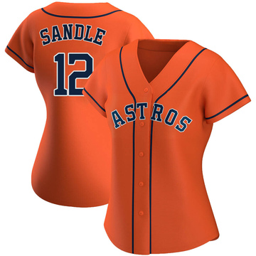 Replica Michael Sandle Women's Houston Astros Orange Alternate Jersey