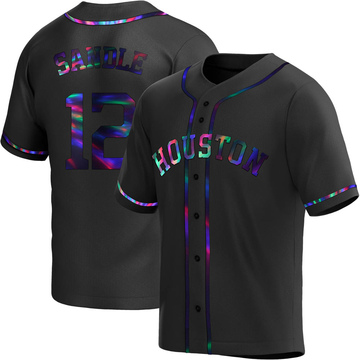 Replica Michael Sandle Youth Houston Astros Black Holographic Alternate Jersey