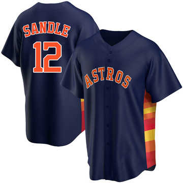 Replica Michael Sandle Youth Houston Astros Navy Alternate Jersey