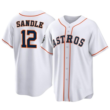 Replica Michael Sandle Youth Houston Astros White 2022 World Series Home Jersey