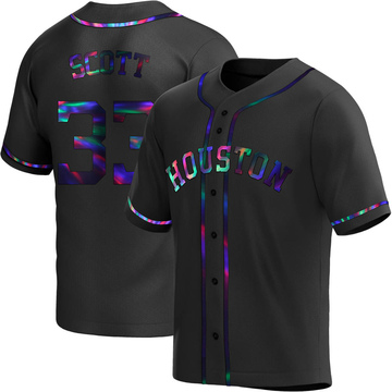 Mike Scott Houston Astros Men's Navy Backer Long Sleeve T-Shirt 