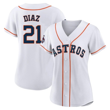 Fanatics (Nike) Yainer Diaz Houston Astros Replica Home Jersey - White, White, 100% POLYESTER, Size 2XL, Rally House